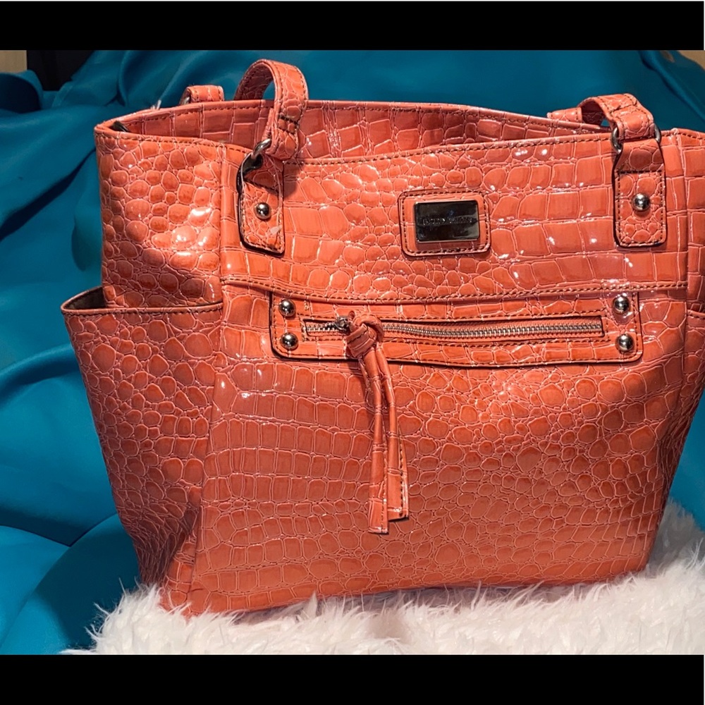 Faux Aligator Print Tote